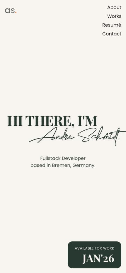 Portfolio - Mobile View